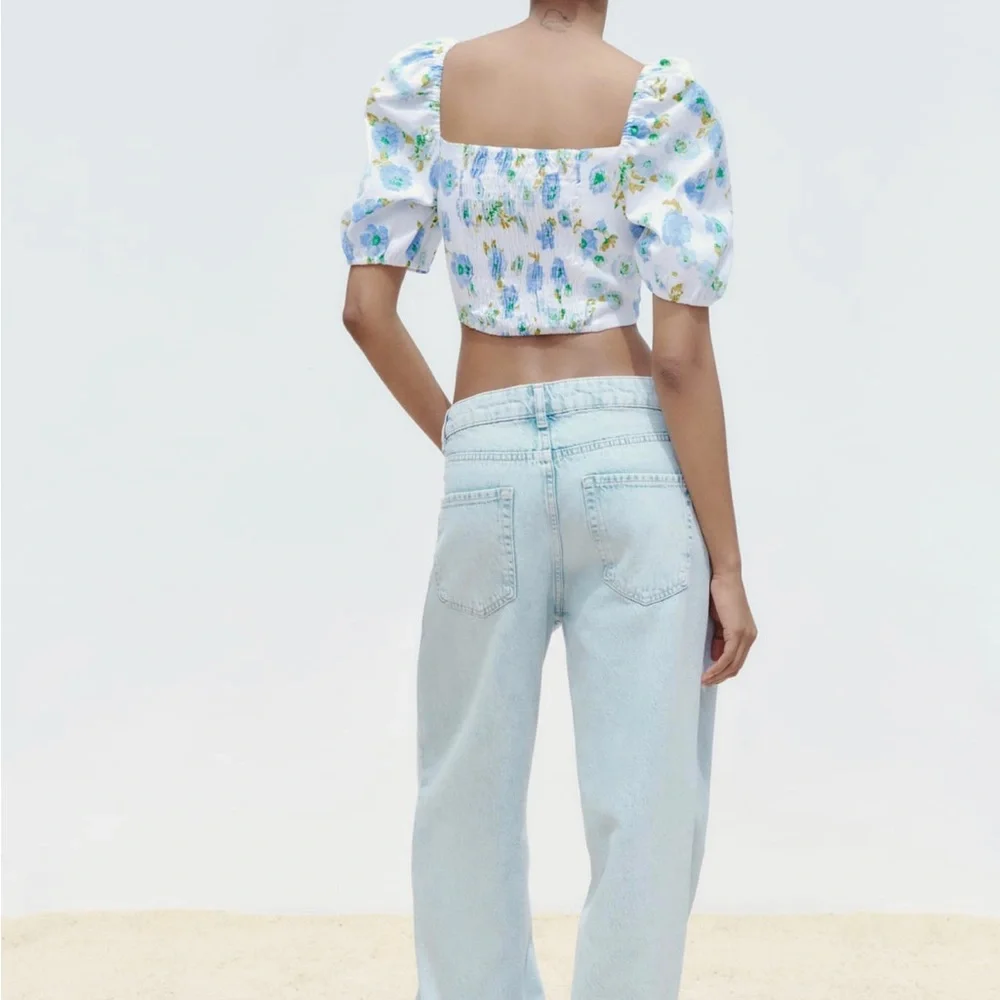ZARA Floral Print Crop Top